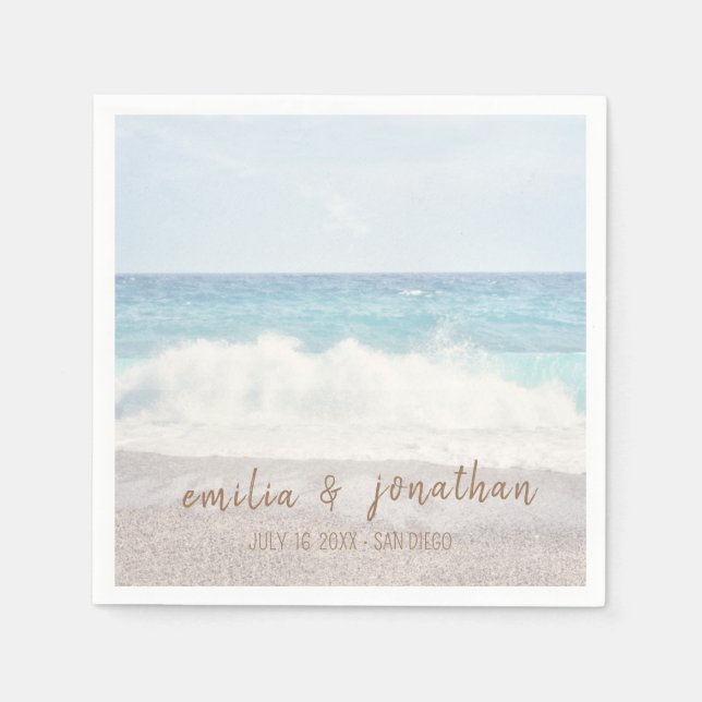 Strandhochzeit | Hochzeit am Meer Serviette (Vorderseite)