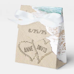 Strandhochzeit hört auf Sand Geschenkschachtel