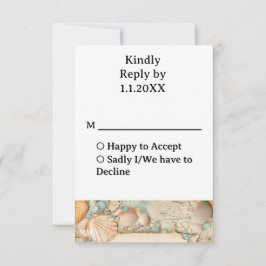 Strandhochzeit Muscheln 2 RSVP Karte