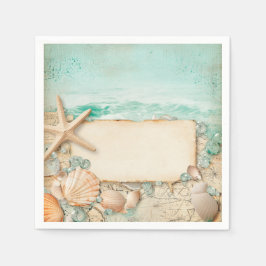 Strandhochzeit Muscheln 2 Serviette
