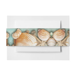 Strandhochzeit Muscheln Einladungsbanderole