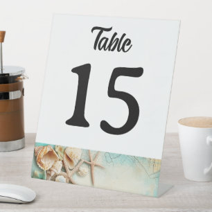 Strandhochzeit Muscheln Sockelschild