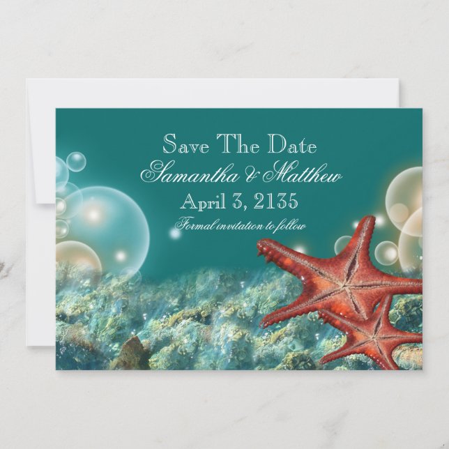 Strandhochzeit "SAVE THE DATE" Save The Date (Vorderseite)
