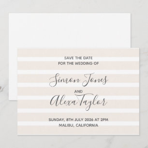Strandhochzeit Ziel speichern Sie das Datum Save The Date