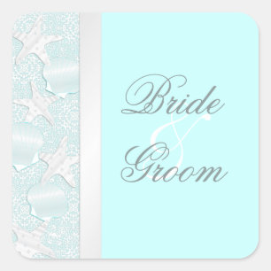Strandhochzeiten, Muscheln und Starfish Sticker