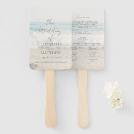 Strandhochzeits-Programm für eine Hochzeit am Meer Fächer