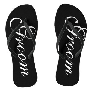 Strandhochzeits-Sandalen für Bräutigam und Braut Flip Flops