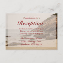 Strandhochzeitsempfangskarten - Rocky Beach
