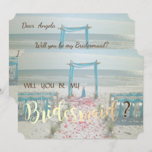 Strandhochzeitslaube Brautjungfernkarte Einladung