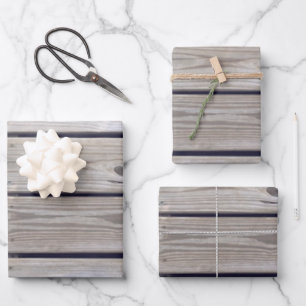 Strandholzbretter Geschenkpapier Set