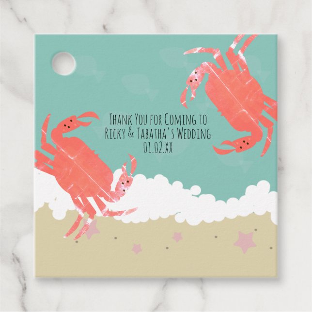 Strandhühner Geschenkanhänger (Vorderseite)