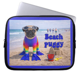 Strandhündchen Laptopschutzhülle