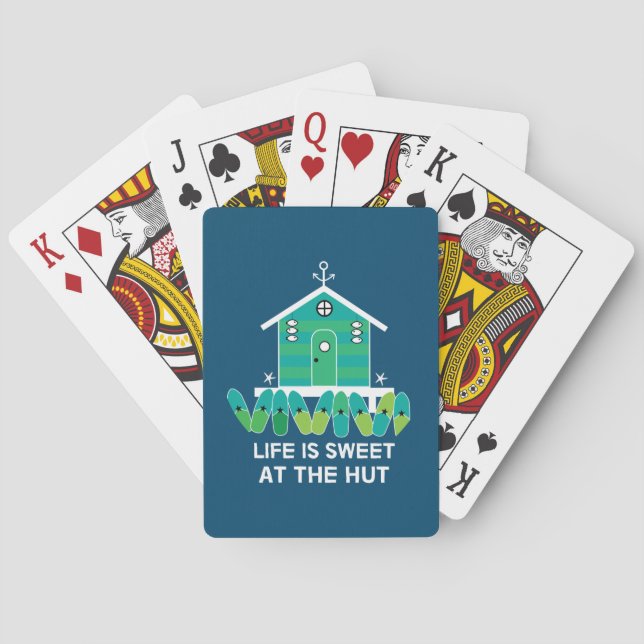 Strandhütte | Hütteneigentümer | Serviertablett de Spielkarten (Rückseite)