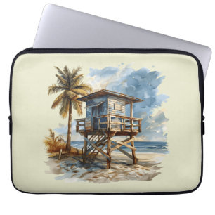 Strandhütte - Strandhütte Illustration Laptopschutzhülle