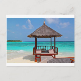 Strandhütte tropisches Paradies Ruhe abgelegen Postkarte