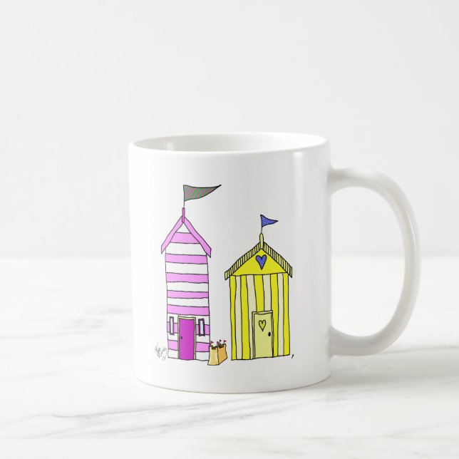 Strandhütten 3 Illustration Kaffeetasse (Rechts)