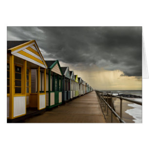 Strandhütten in einem Sommersturm   Southwold
