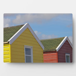 Strandhütten   Südwold, England Fotoplatte