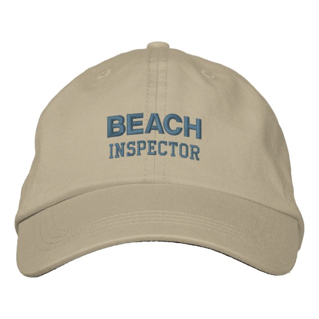STRANDINSPEKTOR-Kappe (Monoton) Bestickte Baseballkappe (Vorderseite)