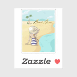 Strandjunge Aufkleber