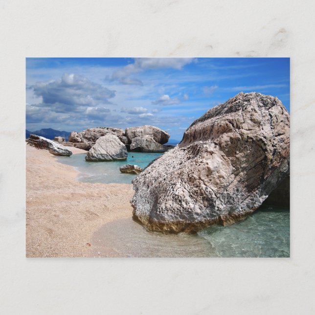 Strandkarte Sardiniens Postkarte (Vorderseite)
