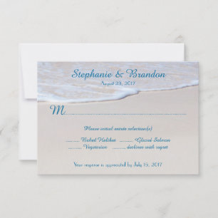 Strandkarten mit Menü RSVP Karte