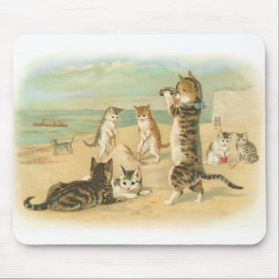 Strandkätzchen Mousepad