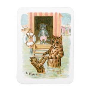 Strandkatzen von Louis Wain Magnet