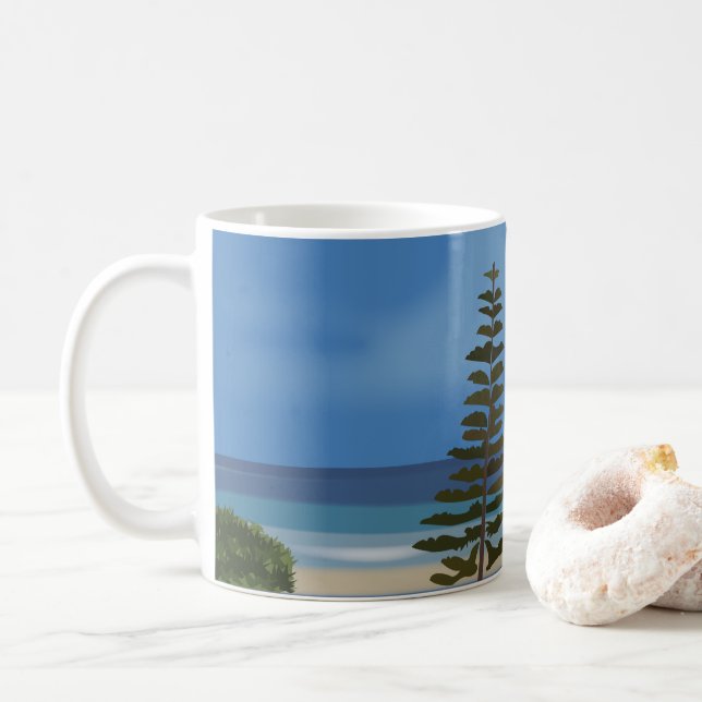 Strandkiefernwald Kaffeetasse (Mit Donut)