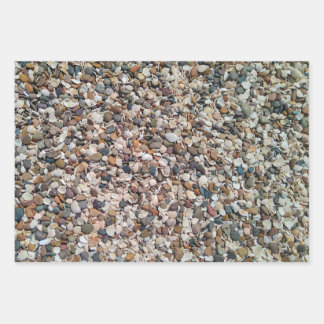 Strandkies und Muscheln Geschenkpapier Set