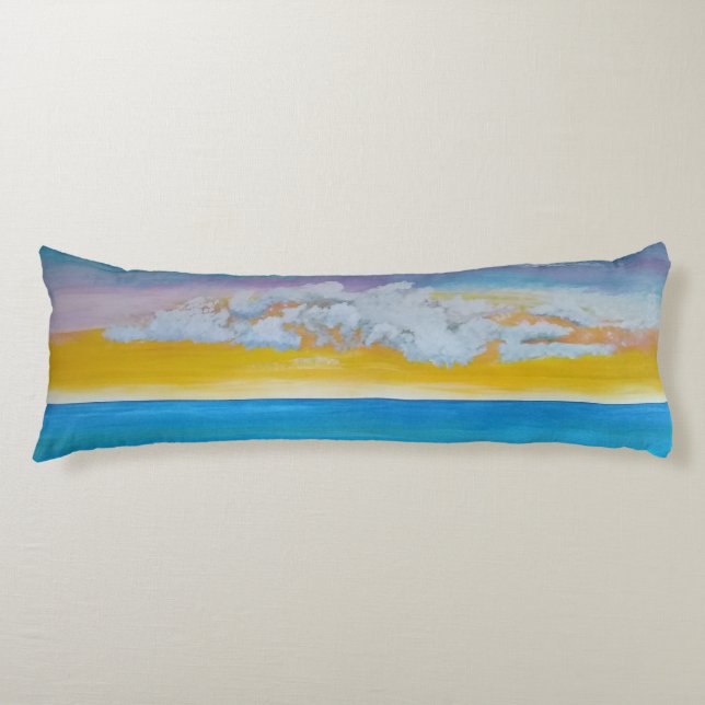 Strandkissen, Segeln/Sonnenuntergang Seitenschläferkissen (Vorderseite)
