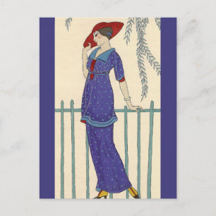 Strandkleid von George Barbier Postkarte
