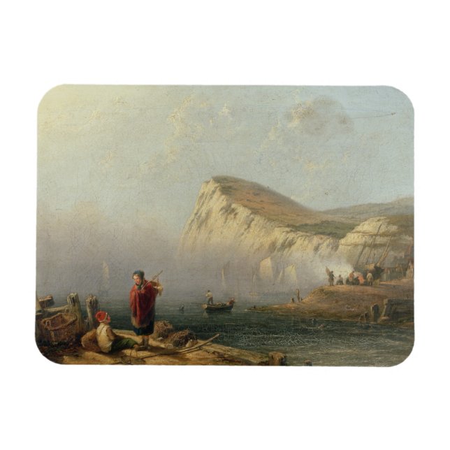 Strandkopf, 1850 (Öl auf Leinwand) Magnet (Horizontal)