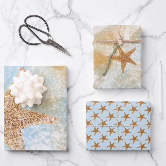 Strandküste Geschenkpapier Set (Vorderseite)