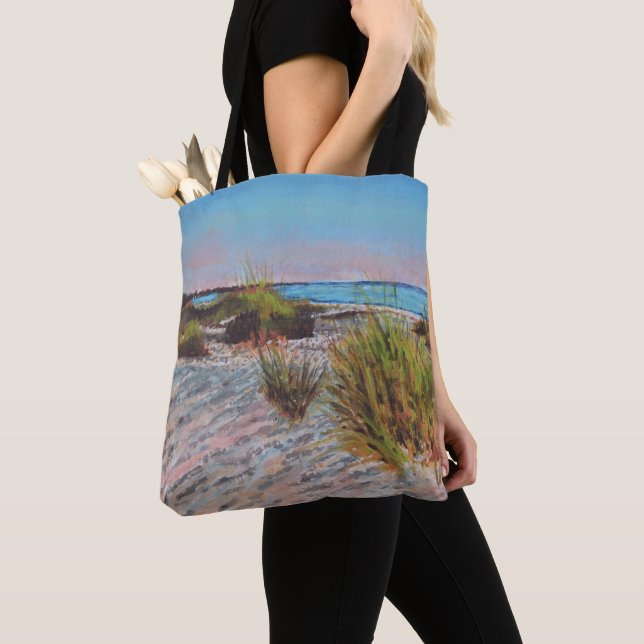 Strandküste | Kunstmalerei Tasche (Von Nahem)