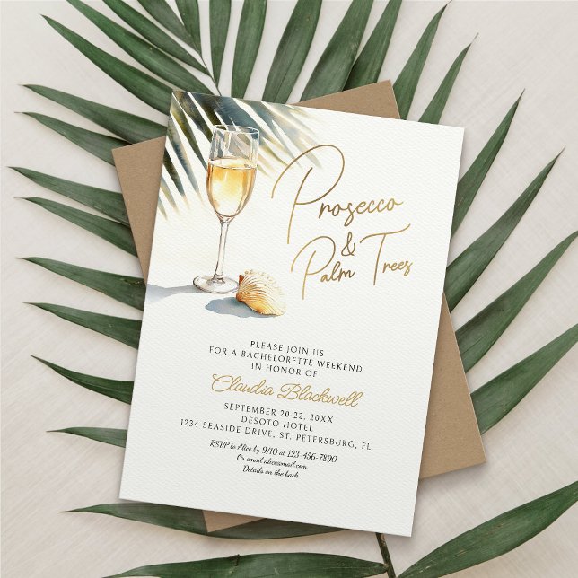 Strandküste Tropisches Bachelorette Wochenende Einladung (Von Creator hochgeladen)