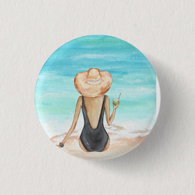 Strandladie Button (Vorderseite)