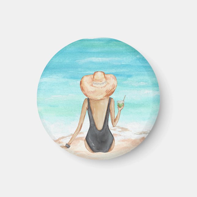 Strandladie Magnet (Vorne)