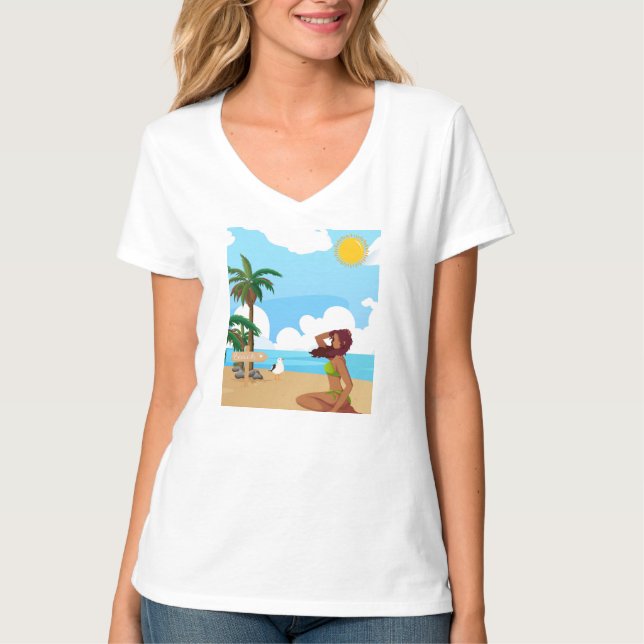 Strandladie T-Shirt (Vorderseite)