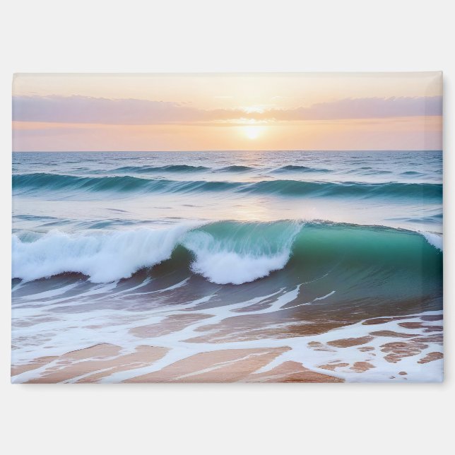 Strandlandschaft Küste Sonnenuntergang Friedliche  Magnet (Vorderseite)