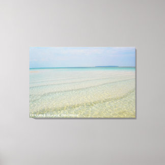 Strandlandschaft mit texturiertem Sand - Reisefoto Leinwanddruck