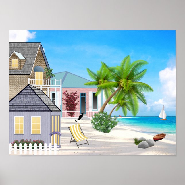 Strandlandschaft Poster (Vorne)