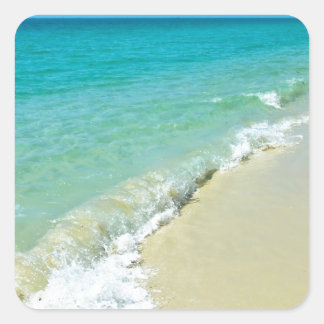 Strandlandschaft Quadratischer Aufkleber
