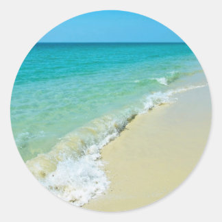 Strandlandschaft Runder Aufkleber