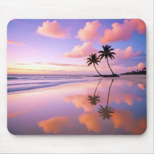 Strandlandschaft Tropical Sunset Dusk Ruhige Lage Mousepad