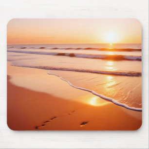Strandlandschaft Tropical Sunset Dusk Ruhige Lage Mousepad