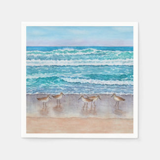 Strandläufer an der Monterey Bay Serviette