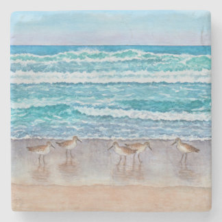 Strandläufer an der Monterey Bay Steinuntersetzer