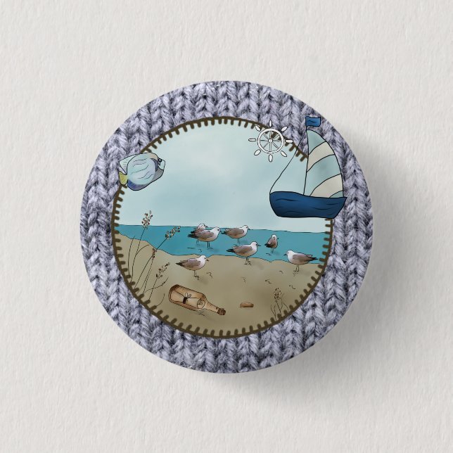 Strandläufer Button (Vorderseite)
