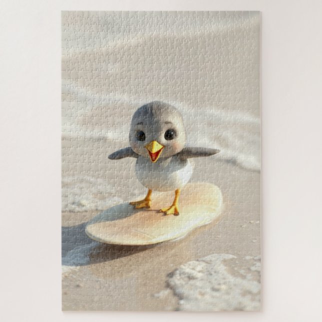 Strandläufer lernt surfen (Vertikal)